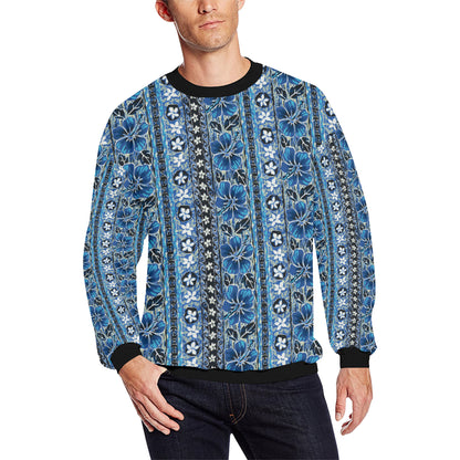 Hawaiian Themed Pattern Print Design H012 Men Long Sleeve Sweatshirt