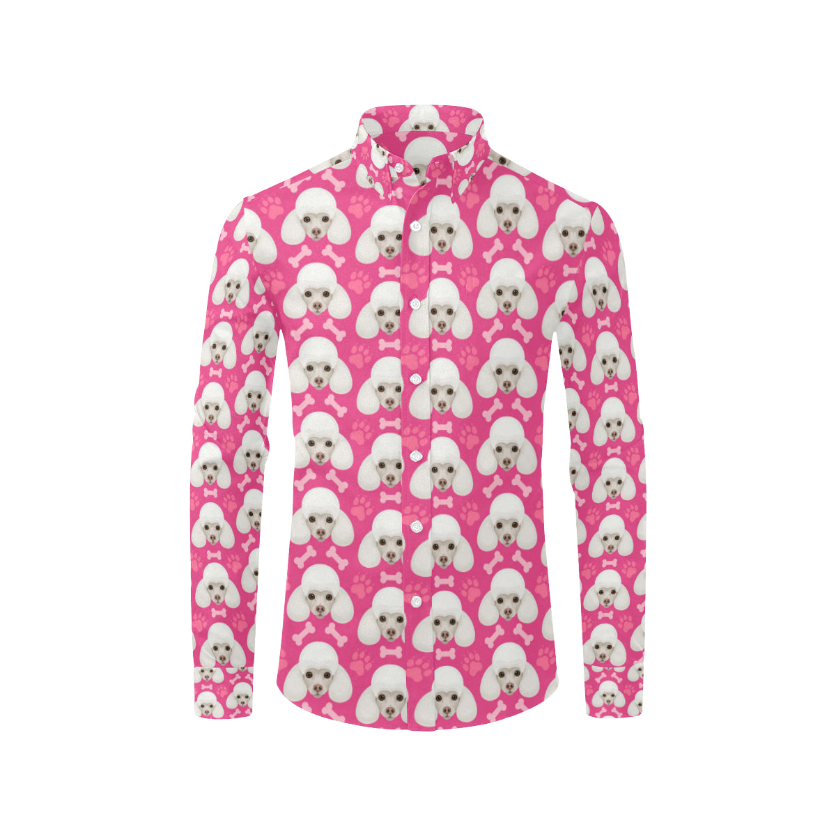 Poodle Pattern Print Design A04 Men's Long Sleeve Shirt