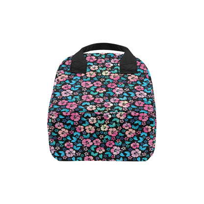 Pink Hibiscus Hawaiian Flower Insulated Lunch Bag