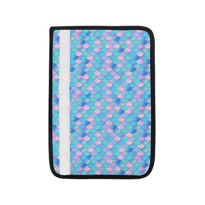 Mermaid Scales Pastel Pattern Print Design 07 Car Seat Belt Cover