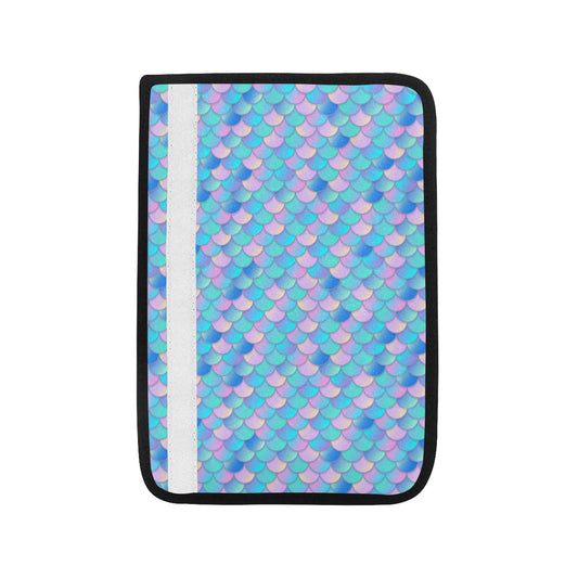 Mermaid Scales Pastel Pattern Print Design 07 Car Seat Belt Cover