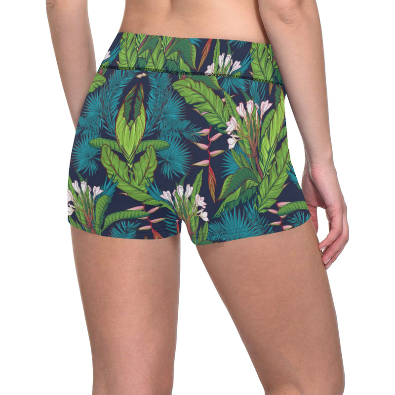 Rainforest Pattern Print Design RF01 Yoga Shorts