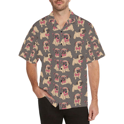 Pug Pattern Print Design A05 Men's Hawaiian Shirt