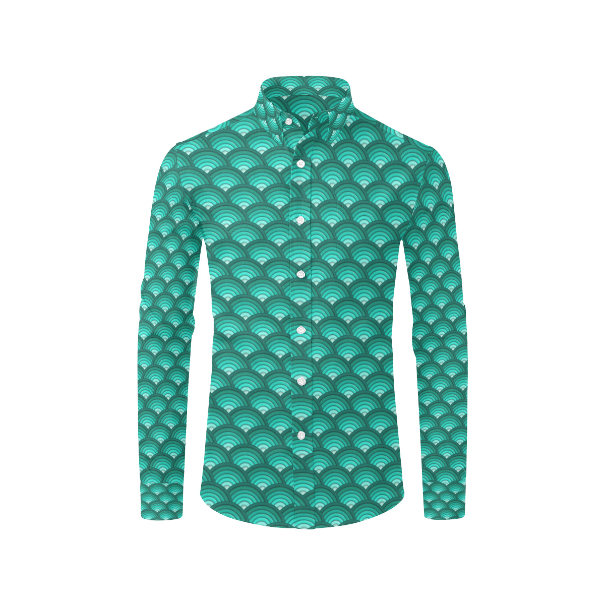 Scales Pattern Print Design 01 Men's Long Sleeve Shirt