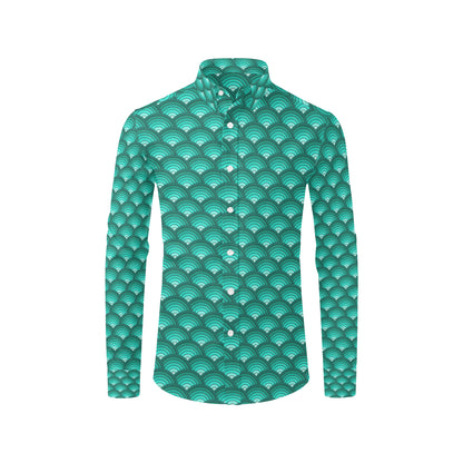 Scales Pattern Print Design 01 Men's Long Sleeve Shirt