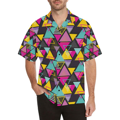 Geometric Colorful Pattern Print Design 02 Men's Hawaiian Shirt