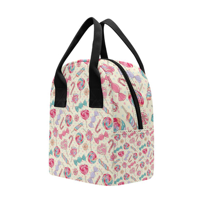 Candy Pattern Print Design CA04 Insulated Lunch Bag