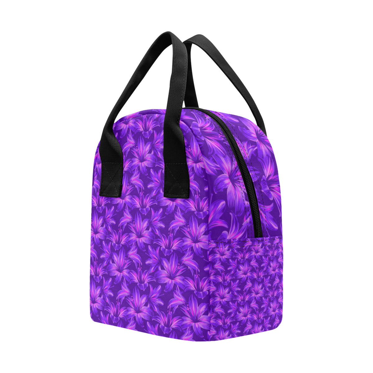 Amaryllis Pattern Print Design AL03 Insulated Lunch Bag