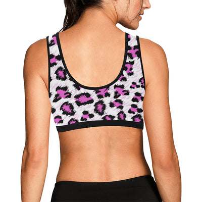 Leopard Pink Skin Print Sports Bra