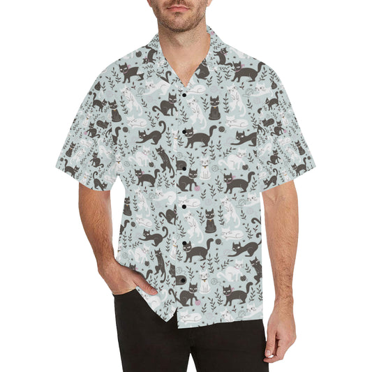 Cat Pattern Print Design 08 Men's Hawaiian Shirt