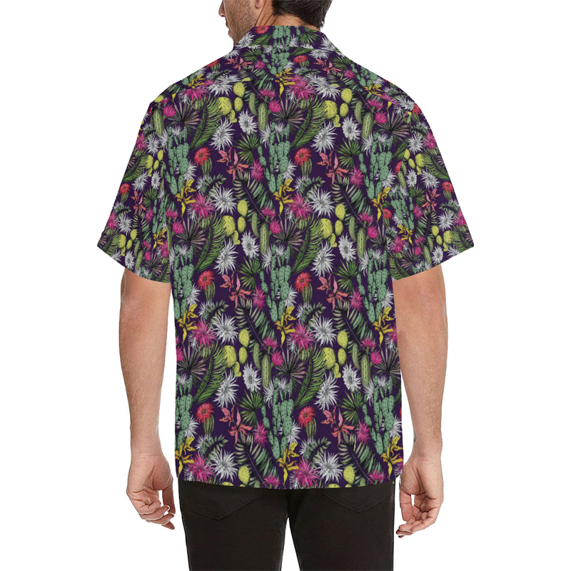 Cactus Pattern Print Design 08 Men's Hawaiian Shirt