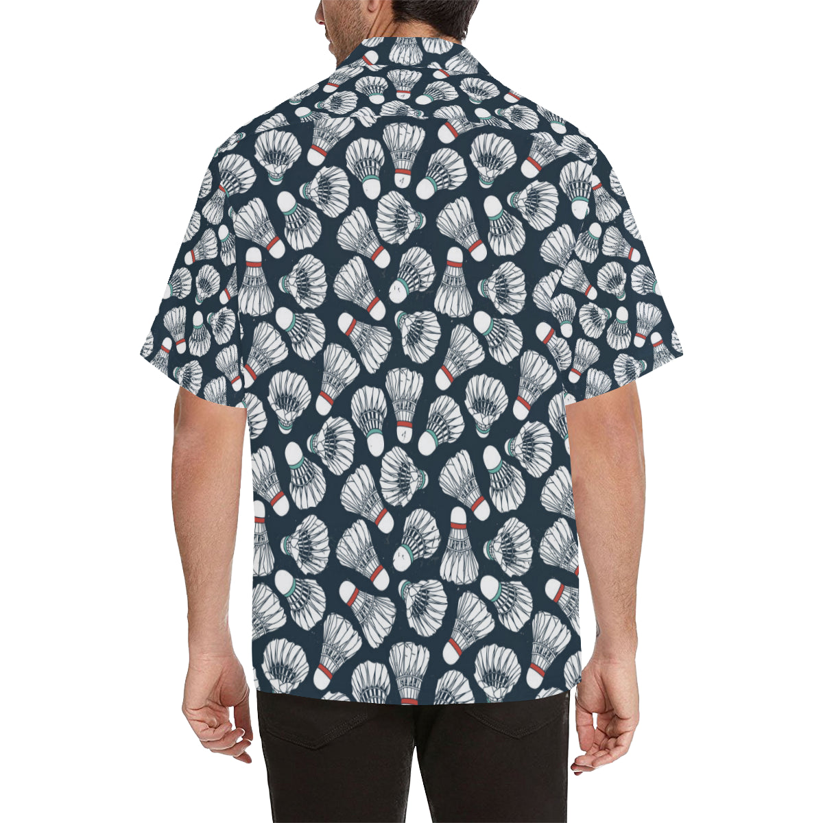 Badminton Ball Pattern Print Design 01 Men's Hawaiian Shirt