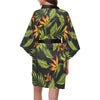 Bird Of Paradise Pattern Print Design BOP013 Women Kimono Robe