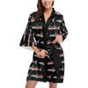 Barracuda Pattern Print Design 02 Women's Short Kimono