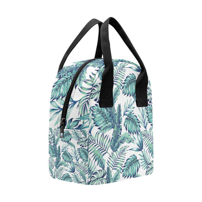 Pattern Tropical Palm Leaves Insulated Lunch Bag