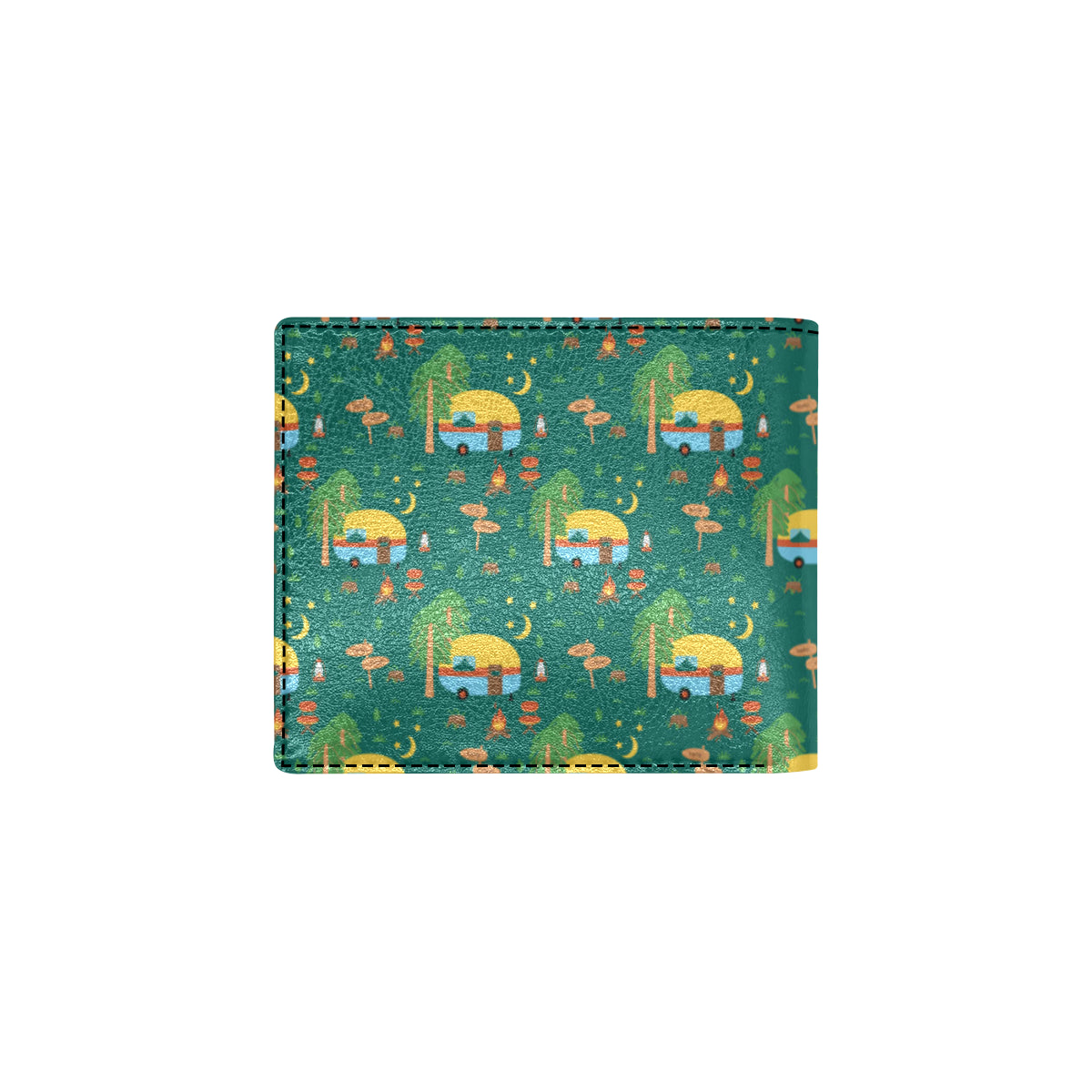 Camping Camper Pattern Print Design 06 Men's ID Card Wallet