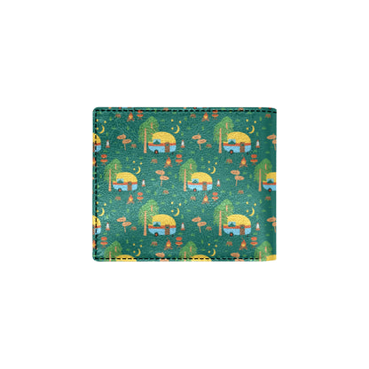 Camping Camper Pattern Print Design 06 Men's ID Card Wallet