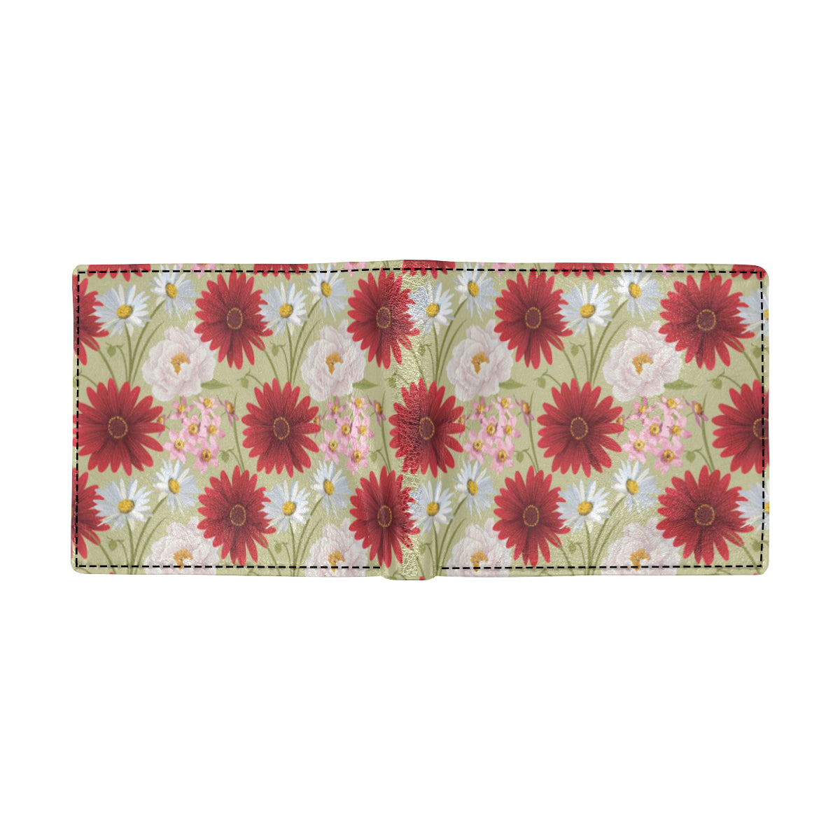Gerberas Pattern Print Design GB07 Men's ID Card Wallet
