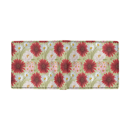 Gerberas Pattern Print Design GB07 Men's ID Card Wallet