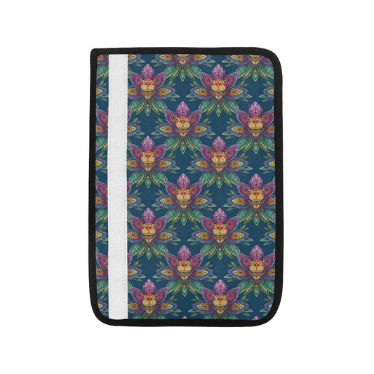 lotus Boho Pattern Print Design LO04 Car Seat Belt Cover