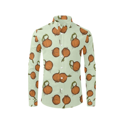Onion Pattern Print Design A05 Men's Long Sleeve Shirt