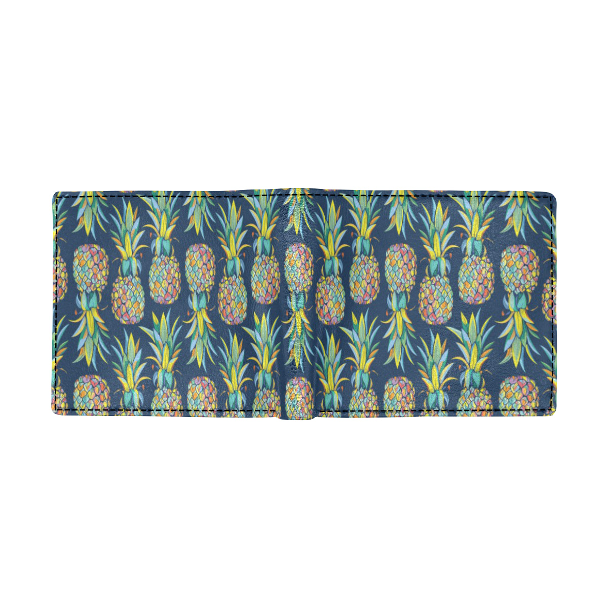 Pineapple Color Art Men's ID Card Wallet