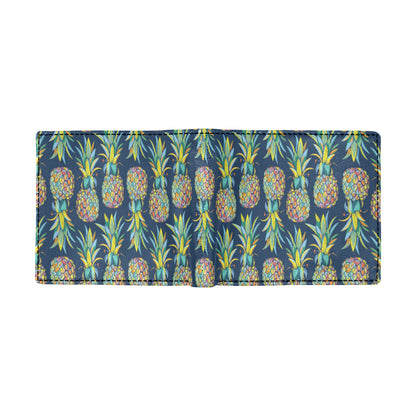 Pineapple Color Art Men's ID Card Wallet