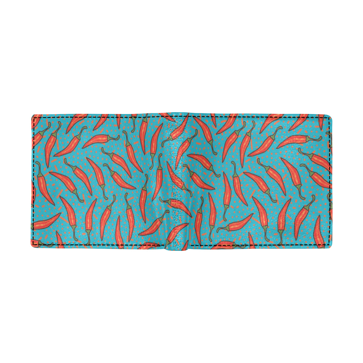 Chilli Pepper Pattern Print Design 05 Men's ID Card Wallet