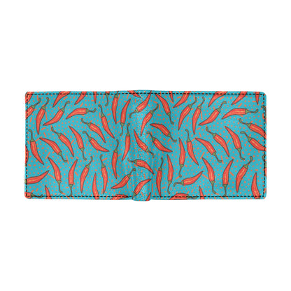Chilli Pepper Pattern Print Design 05 Men's ID Card Wallet