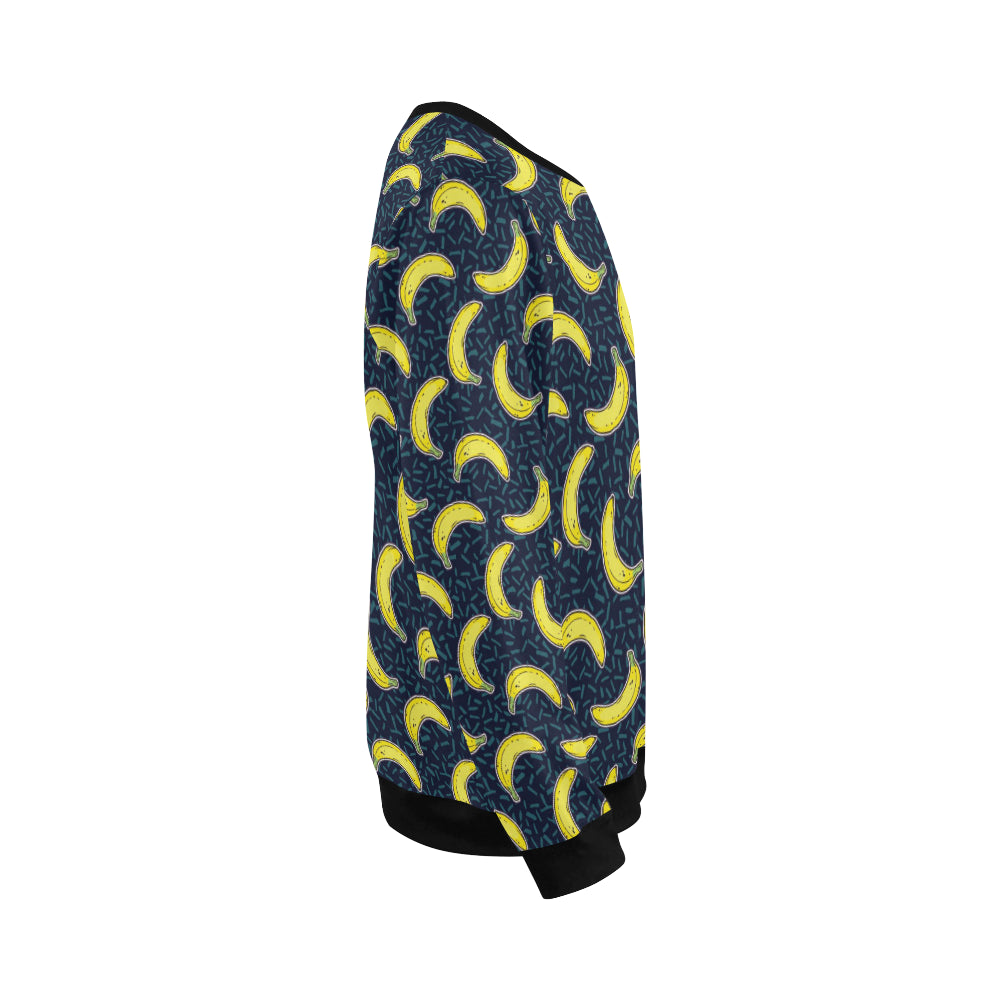 Banana Pattern Print Design BA09 Men Long Sleeve Sweatshirt