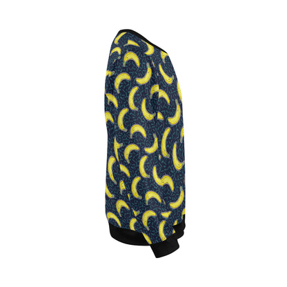 Banana Pattern Print Design BA09 Men Long Sleeve Sweatshirt