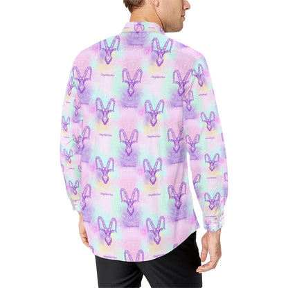 Capricorn Zodiac Pattern Print Design 02 Men's Long Sleeve Shirt