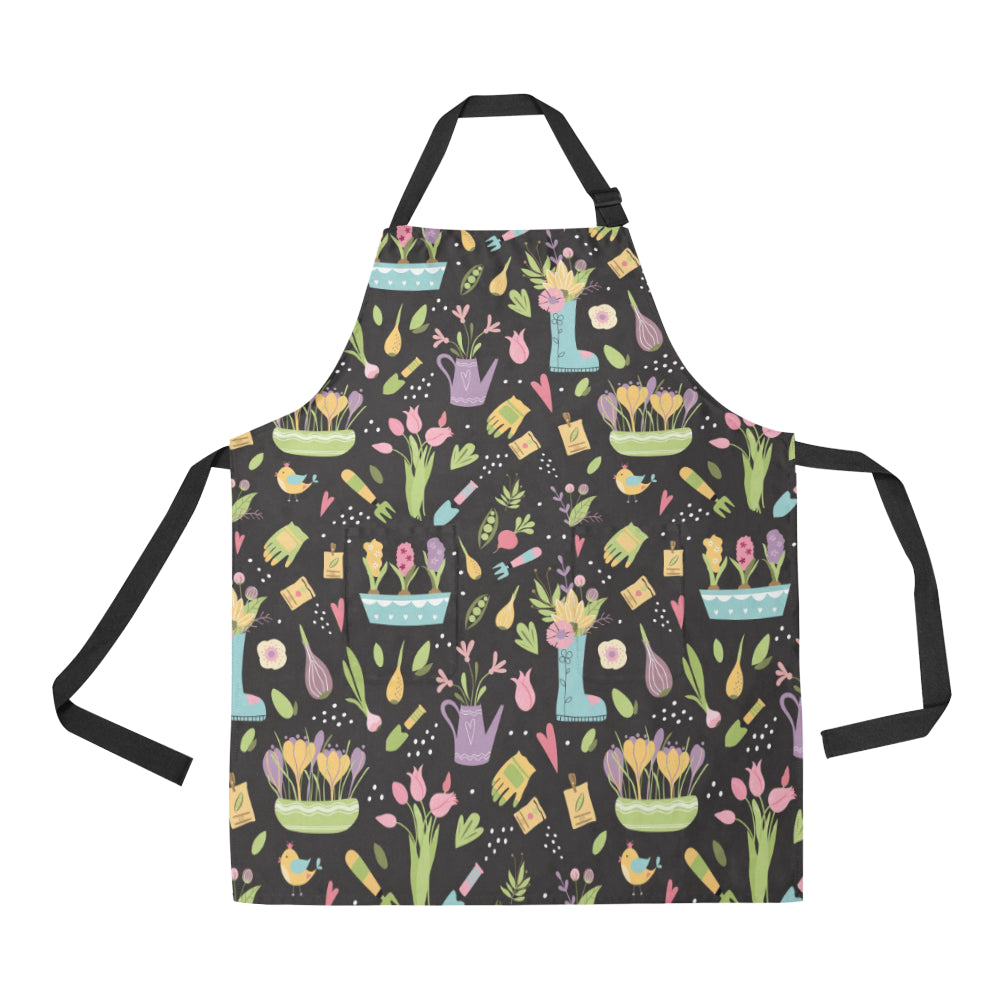 Gardening Pattern Print Design G03 Apron with Pocket