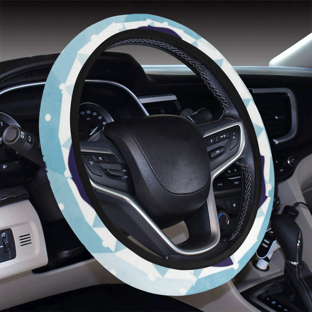 Bear Pattern Print Design BE01 Steering Wheel Cover with Elastic Edge