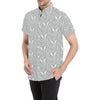 Angel Wings Pattern Print Design 01 Men's Short Sleeve Button Up Shirt