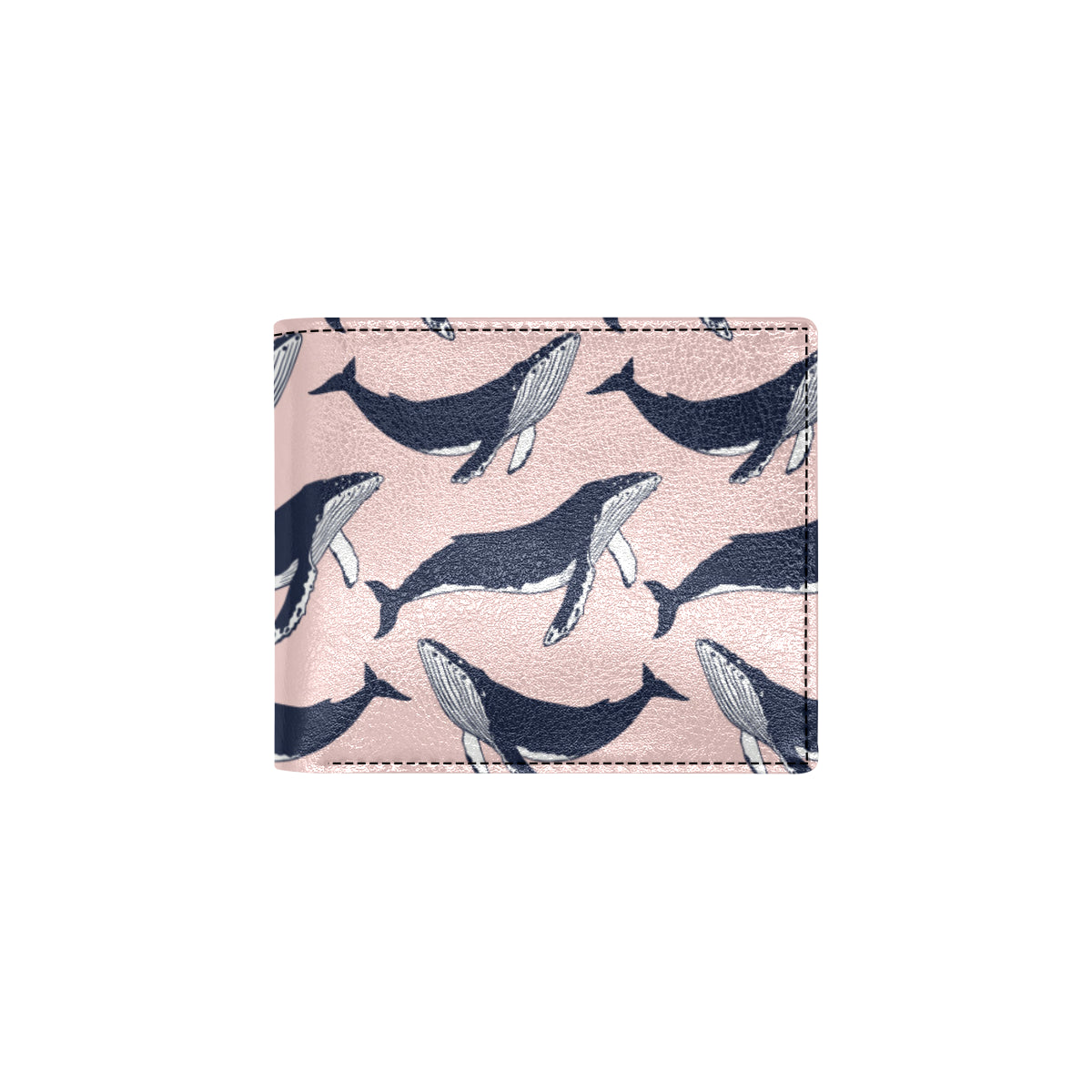 Humpback Whale Pattern Print Design 02 Men's ID Card Wallet