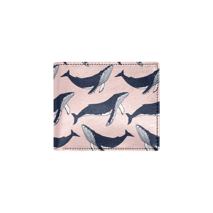 Humpback Whale Pattern Print Design 02 Men's ID Card Wallet