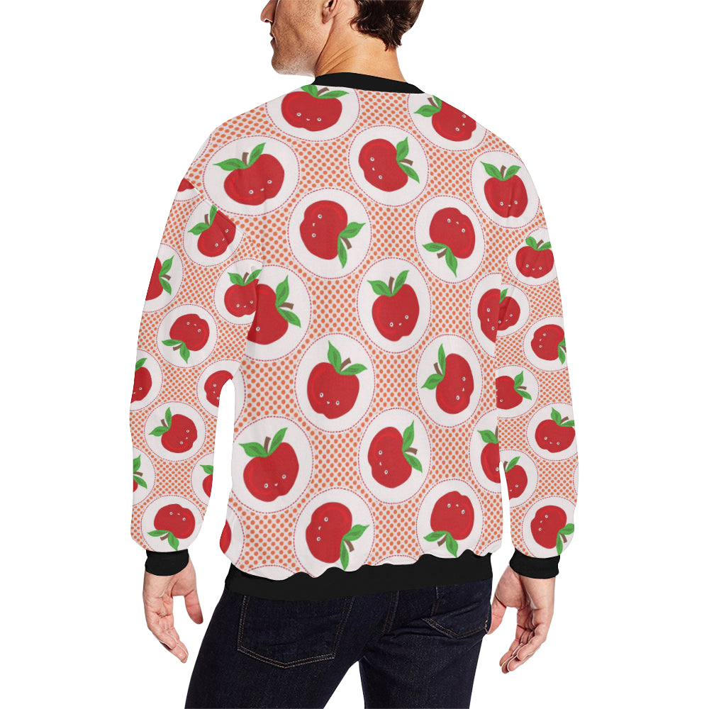 Apple Pattern Print Design AP08 Men Long Sleeve Sweatshirt