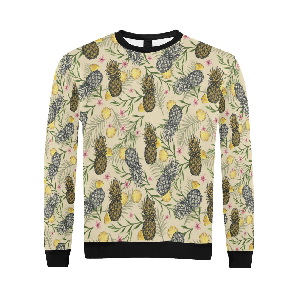 Pineapple Pattern Print Design PP012 Men Long Sleeve Sweatshirt