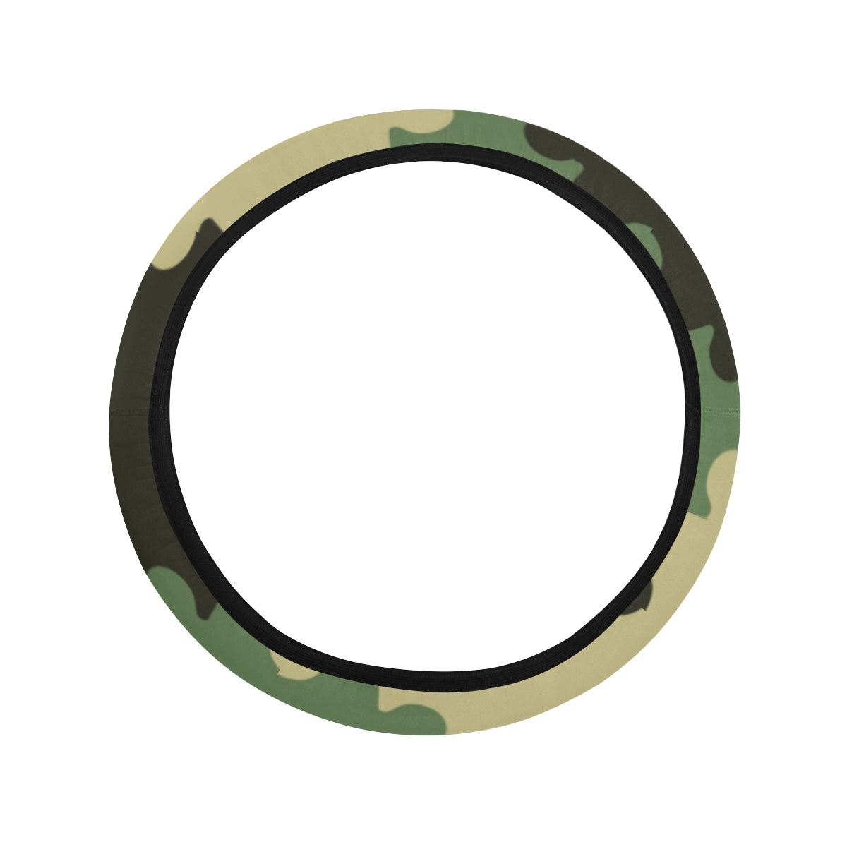 Puzzle Camo Pattern Print Design A03 Steering Wheel Cover with Elastic Edge