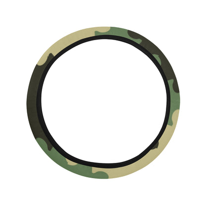 Puzzle Camo Pattern Print Design A03 Steering Wheel Cover with Elastic Edge