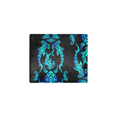 Sea turtle Polynesian Tribal Hawaiian Men's ID Card Wallet