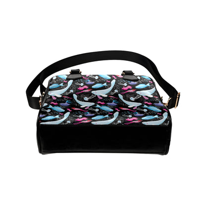 Manatee Pattern Print Design 02 Shoulder Handbag