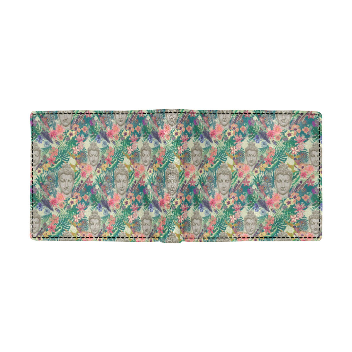 Buddha Pattern Print Design 08 Men's ID Card Wallet