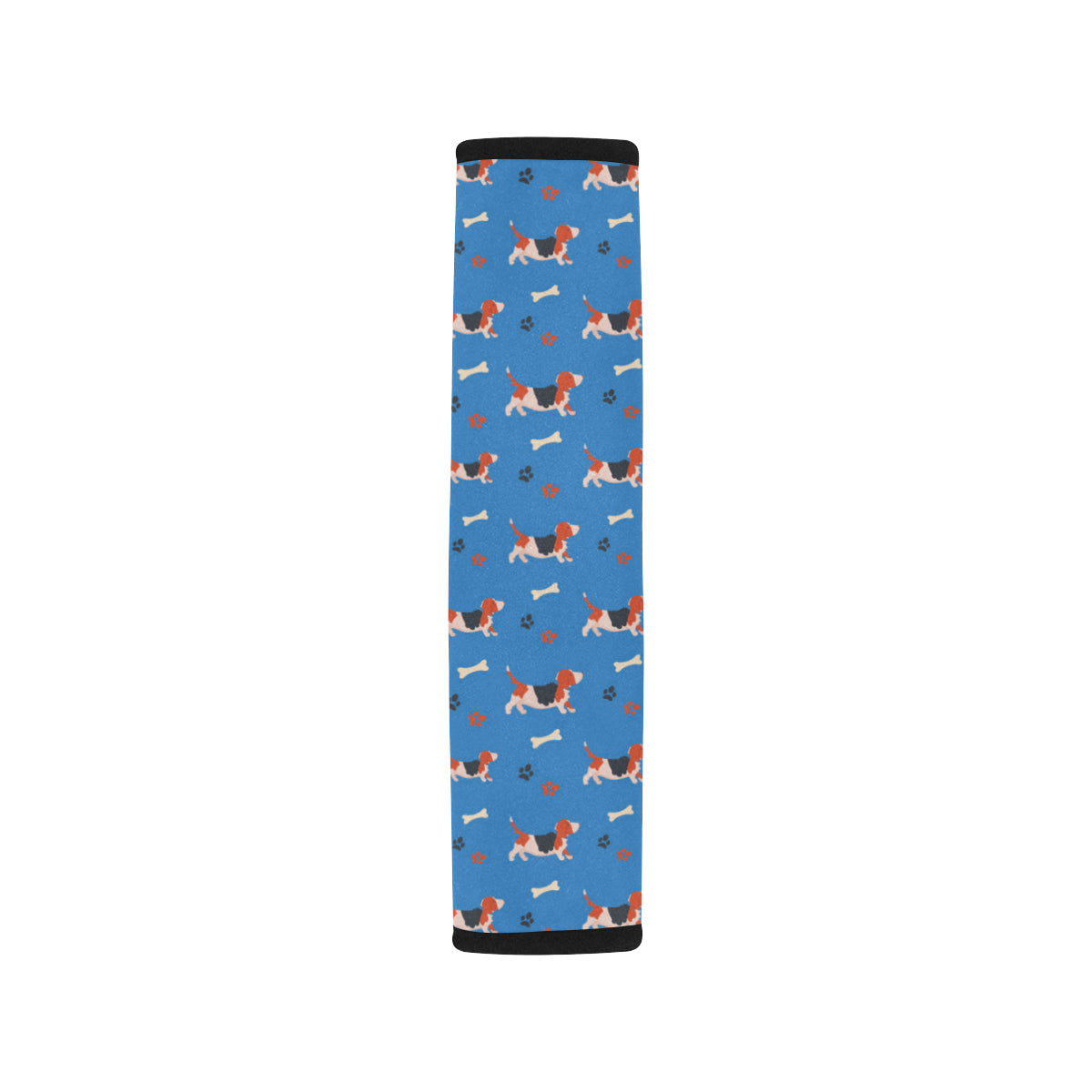 Basset Hound Pattern Print Design 02 Car Seat Belt Cover