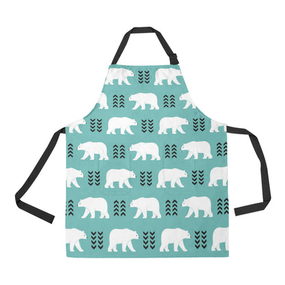 Polar Bear Pattern Print Design A05 Apron with Pocket