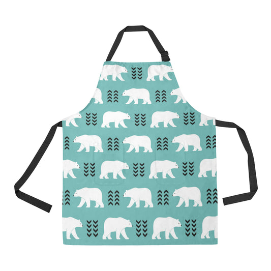 Polar Bear Pattern Print Design A05 Apron with Pocket