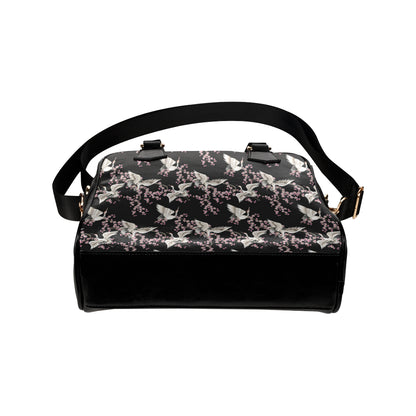 Crane Pattern Print Design 01 Shoulder Handbag