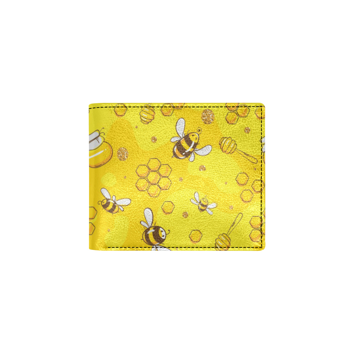Bee Pattern Print Design BEE01 Men's ID Card Wallet
