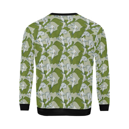 Lily Pattern Print Design LY08 Men Long Sleeve Sweatshirt